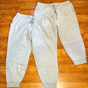 Old Navy Gray Jogger Pants Large Lot of 2